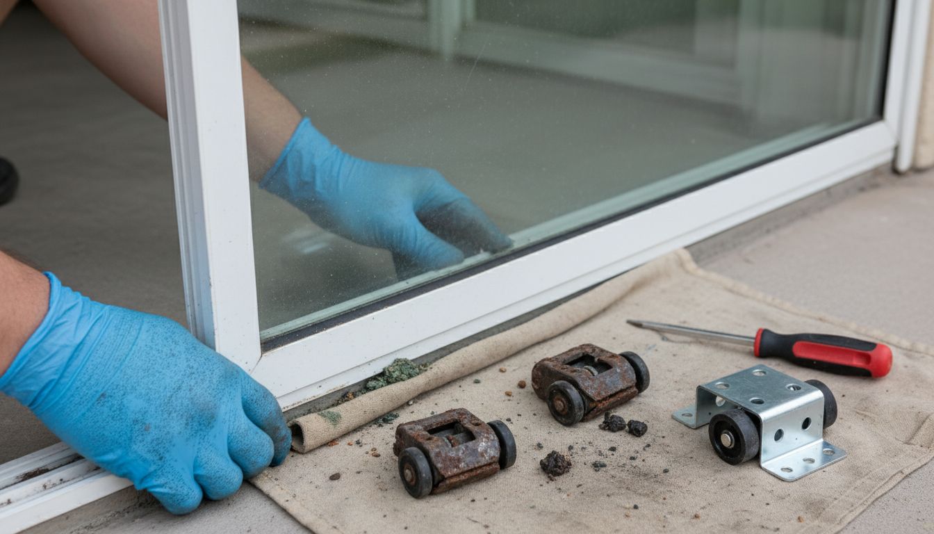 Do Broward County sliding door repair companies service condo balcony sliding glass doors with rusted rollers or damaged tracks?